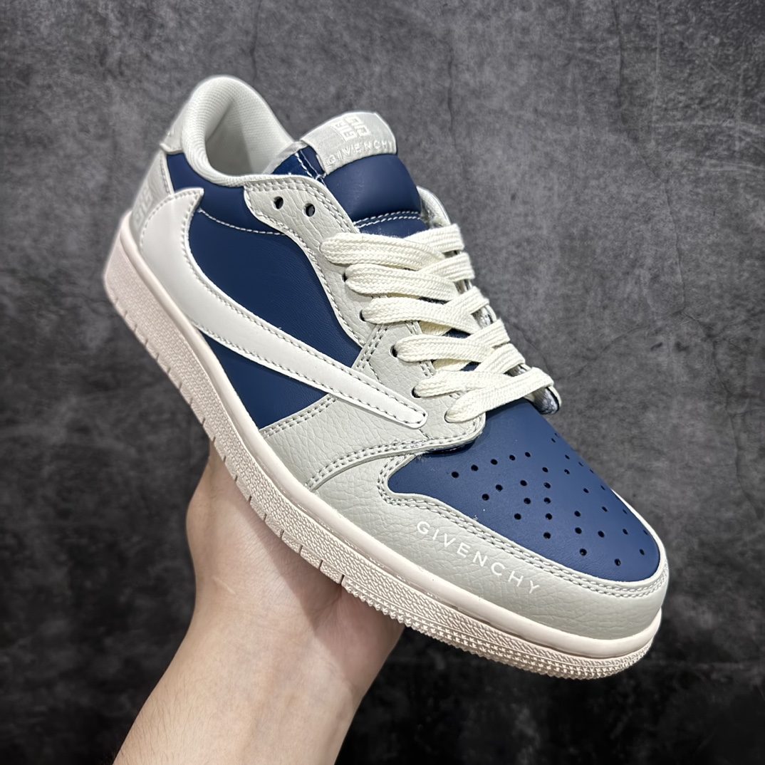 图片[3]-【定制版】Travis Scott x Nike Air Jordan 1 Low x GIVENCHY 米蓝nAir Jordan 1 Low 反转米蓝倒钩 纯原版本n全鞋采用原装头层皮，用料扎实 精雕细琢n鞋型极致还原 飞翼3D打印改良 深度立体四线中底拉帮皮料选材 钢印 背胶一应俱全 全新批次 原装原模大底全鞋原厂定制皮料，手感细腻正确折边工艺 完美细节诠释 官方货号：QY0568 957 Size：36 36.5 37.5 38 38.5 39 40 40.5 41 42 42.5 43 44 44.5 45 编码：HXS280300-鞋库