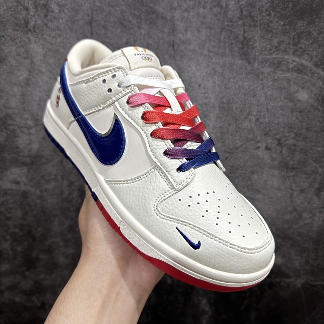 定制版 Nike SB Dunk Low x Paris 2024法国巴黎奥运会 白蓝红  JH8310-951