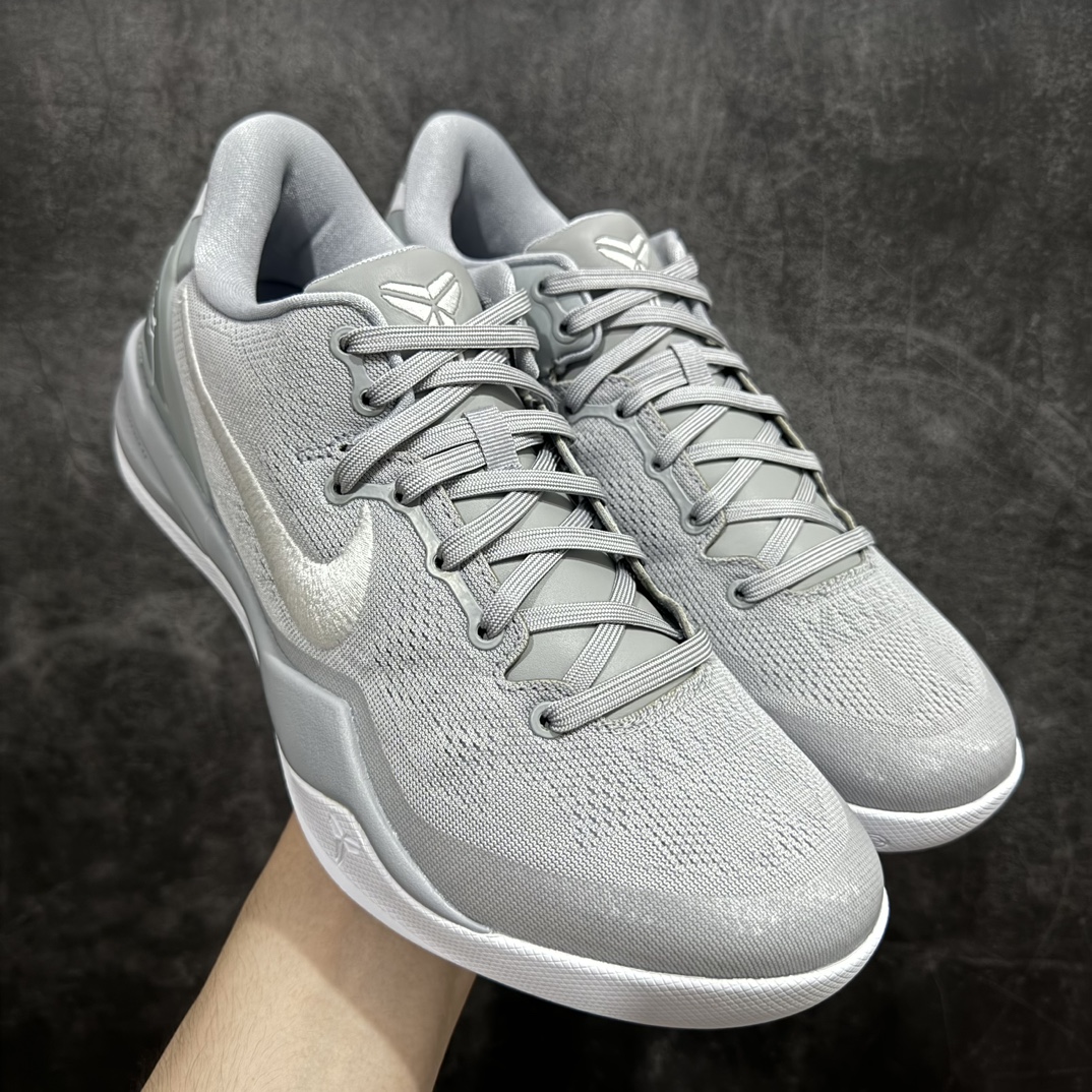 【GX纯原】Nike Kobe 8 Protro \”Wolf Grey\” 圆头系带 低帮 篮球鞋 男款 灰色 HF9550-002nn完美复刻公司货  React科技鞋垫加持 实战配置直接拉满 原楦纸板开发 鞋身流线型、后跟塑形 区分土肥圆 原厂针织鞋面一针一线匹配原版 全身鞋材卡料色独家定制 唯一万针立体刺绣SWOOSH 真实底模最大50.5 实战利器 专供海外市场 独立原厂模具 首批不拼图大几率过验 亲测已过 支持各种高强度实战 无需担心 补货周期极长 脚宽建议买大半码 科比系列前掌偏窄 支持七天无理由退换  尺码: 40 40.5 41 42 42.5 43 44 44.5 45 46 47.5 48.5 49.5 50.5 编码：SL440470-鞋库