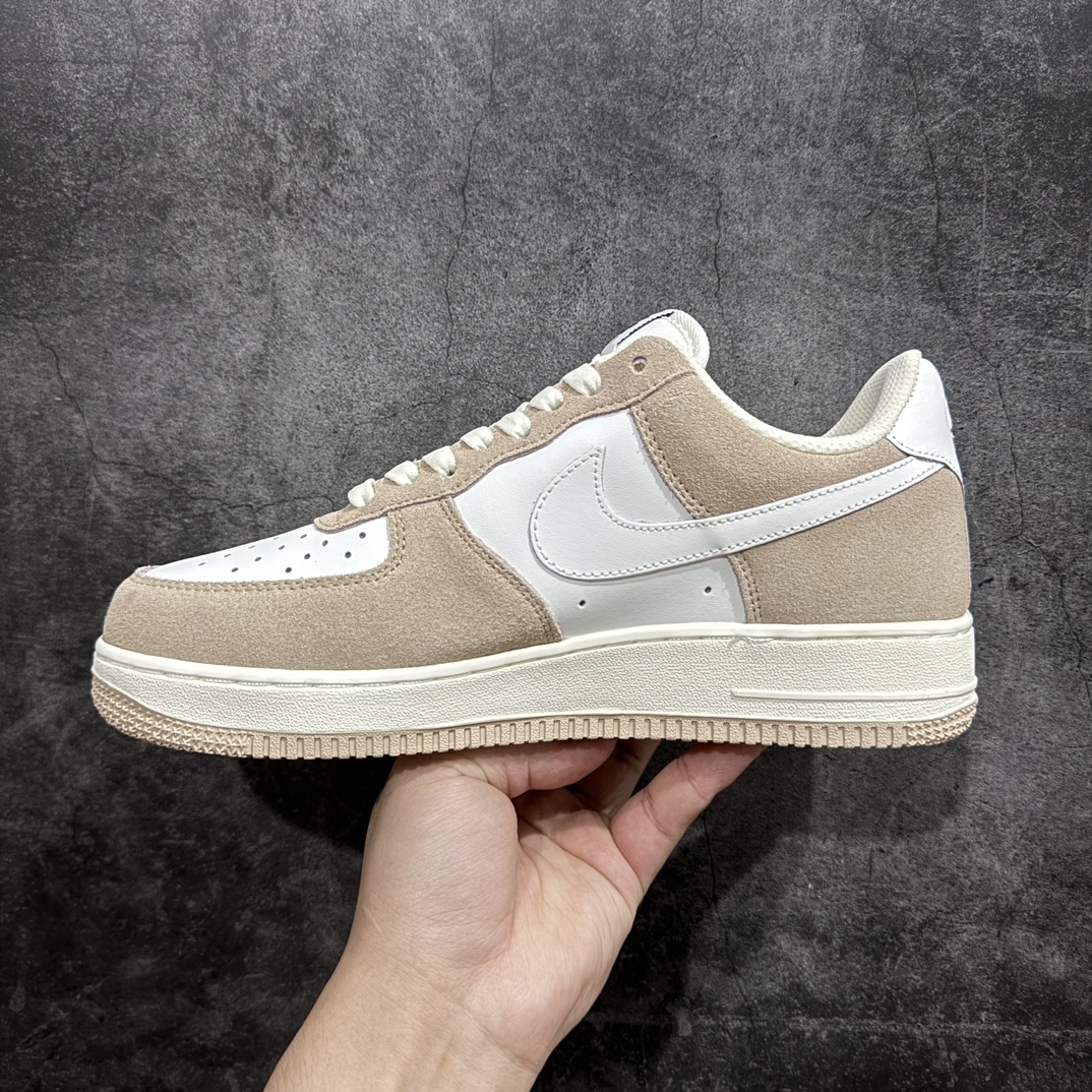 图片[2]-【公司级】Nike Air Force 1 Low ’07 麂皮 白棕 小麦 配色 空军一号低帮休闲板鞋 原厂麂皮 原楦原纸板 纯正版型 正品NFC感应芯片 高清洁度 内置全掌气垫 货号：LZ6699-522 Size：36 36.5 37.5 38 38.5 39 40 40.5 41 42 42.5 43 44 44.5 45 编码：LF250260-鞋库