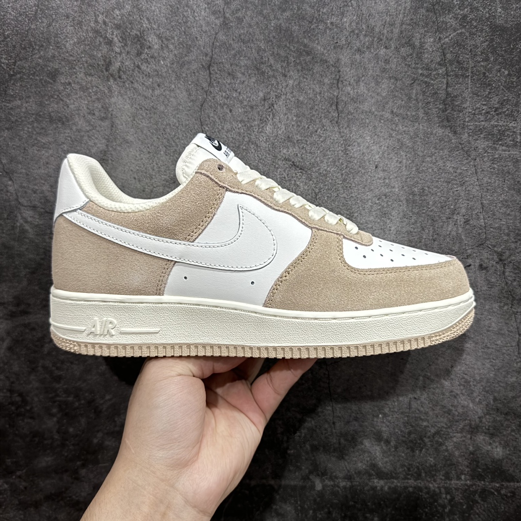 【公司级】Nike Air Force 1 Low ’07 麂皮 白棕 小麦 配色 空军一号低帮休闲板鞋 原厂麂皮 原楦原纸板 纯正版型 正品NFC感应芯片 高清洁度 内置全掌气垫 货号：LZ6699-522 Size：36 36.5 37.5 38 38.5 39 40 40.5 41 42 42.5 43 44 44.5 45 编码：LF250260-鞋库