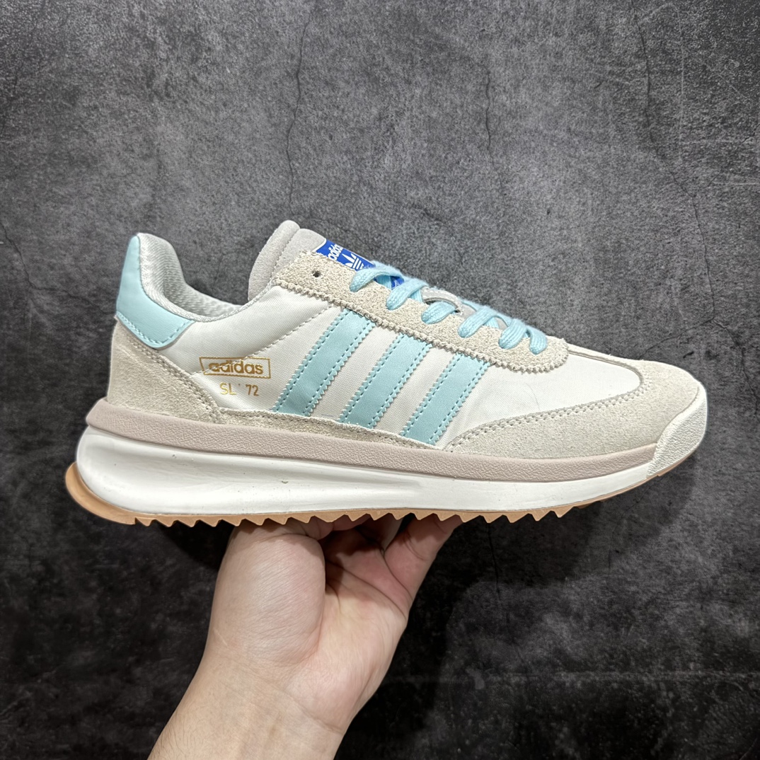 【纯原版】adidas originals SL 72n超轻便透气复古慢跑鞋n鞋头的设计饱满圆润鞋面是翻毛皮和尼龙材质结合 上脚舒适柔软n橡胶大底非常耐磨防滑 包裹性很好 整体纤长 货号: IH7988 尺码: 35.5 36 36.5 37 38 38.5 39 40 40.5 41 42 42.5 43 44 45 编码：AC245270-鞋库