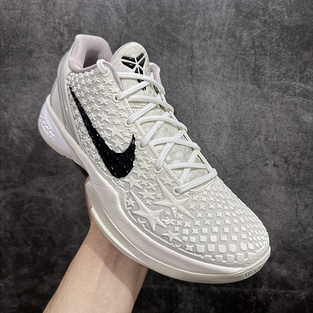 S2版本 Nike Zoom Kobe 6 Protro “All-Star 2.0” 圆头系带 耐磨透气 低帮 篮球鞋 男款 白色 男子实战篮球鞋 FQ3546-100