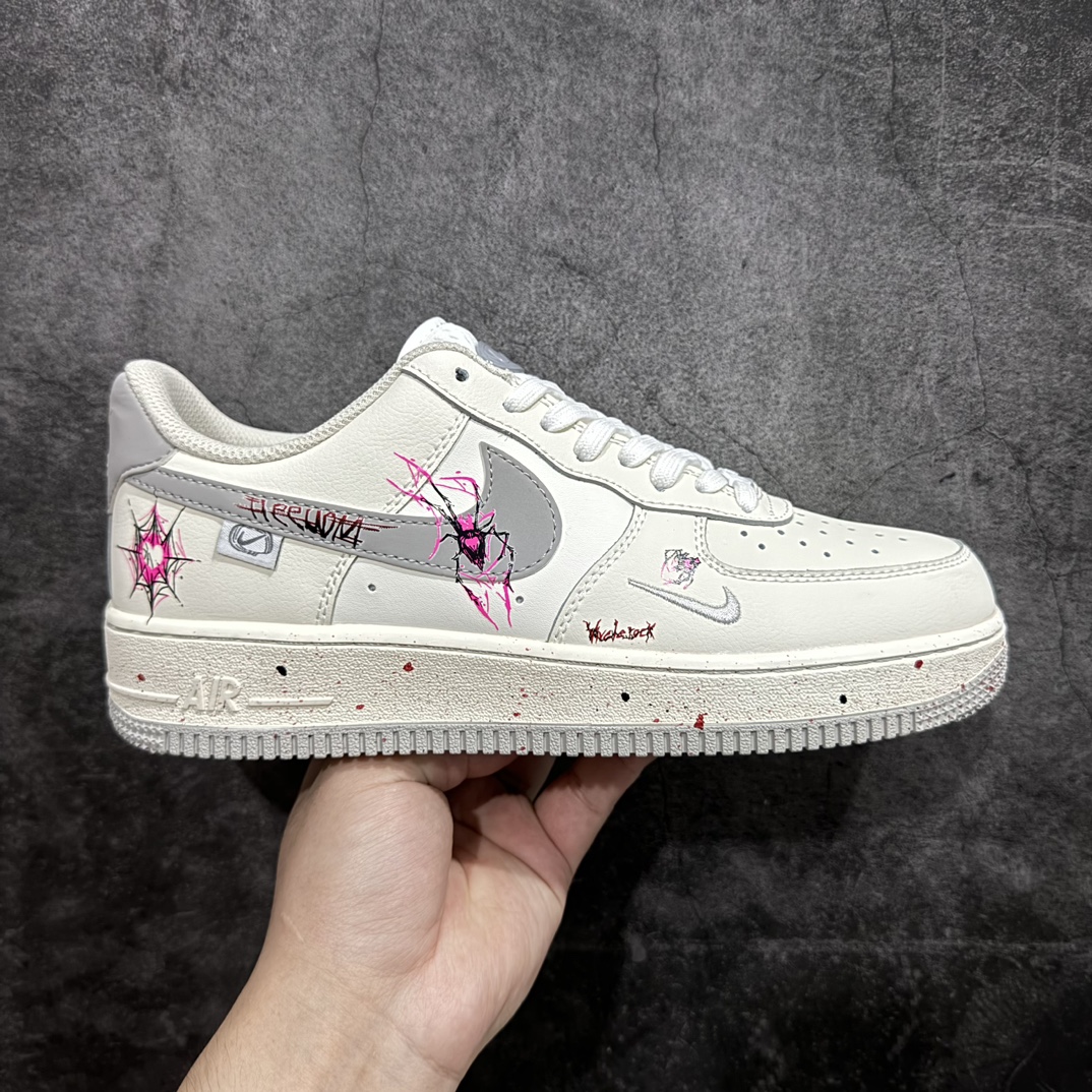 【公司级】Nike Air Force 1 Low 07 白灰涂鸦蜘蛛n原楦头原纸板 打造纯正低帮空军版型 专注外贸渠道 全掌内置蜂窝气垫原盒配件 原厂中底钢印、拉帮完美官方货号：FB1893 333 Size：36 36.5 37.5 38 38.5 39 40 40.5 41 42 42.5 43 44 44.5 45 编码：HXS290300-鞋库