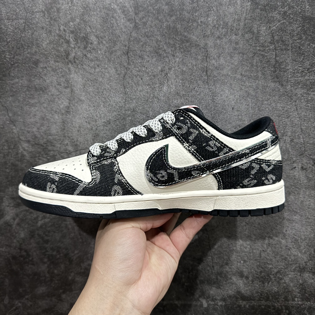 图片[2]-【定制版】Nk SB Dunk Low 李维斯联名-黑印花牛仔布 周年高端定制 低帮休闲板鞋 XX2025-109n#定制鞋盒 大厂纯原品质出货 超高清洁度 皮料切割干净无任何毛边 细节完美   尺码：36 36.5 37.5 38 38.5 39 40 40.5 41 42 42.5 43 44 44.5 45 编码：HXS320340-鞋库