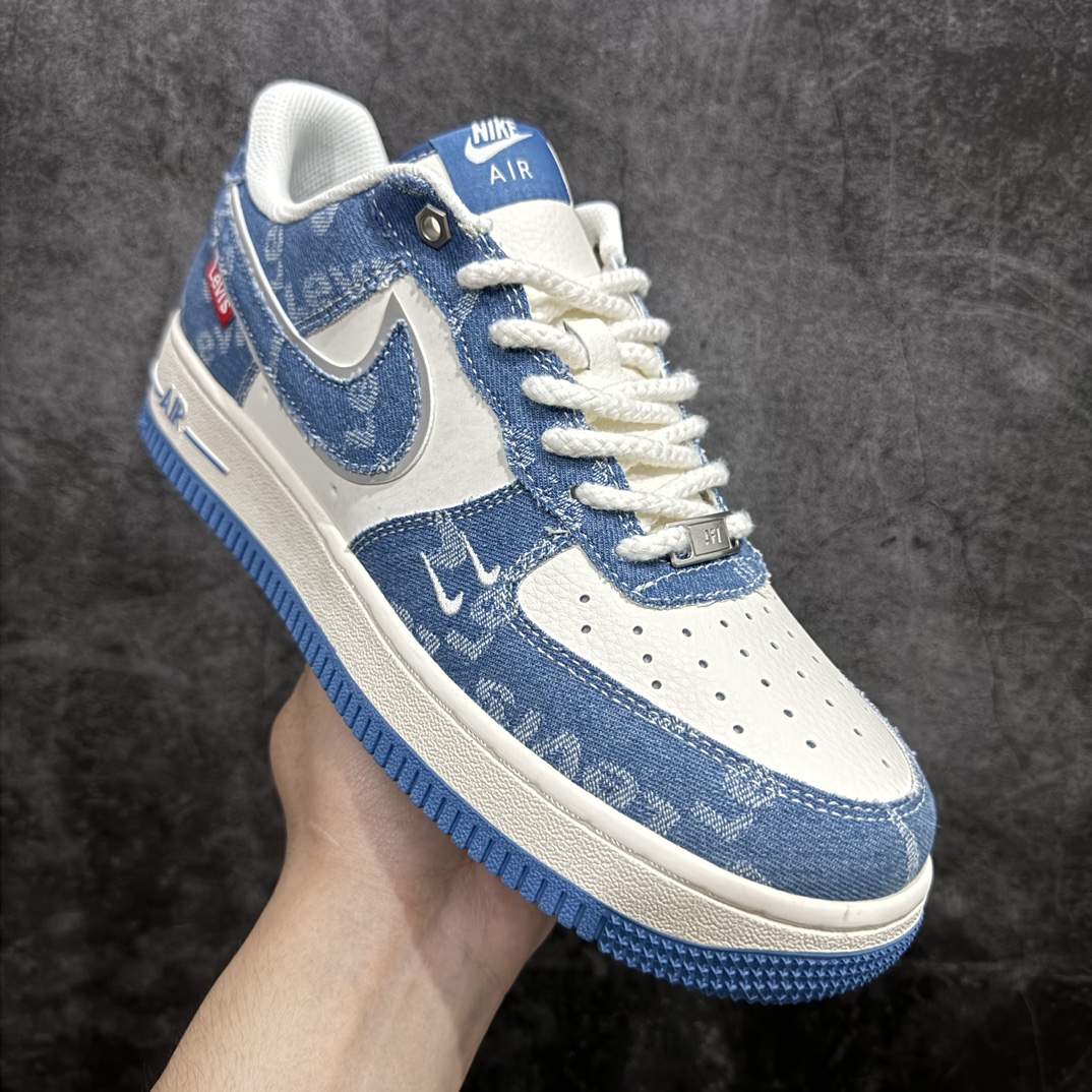 图片[3]-【公司级】Nk Air Force 1\’07 Low 李维斯联名-天蓝牛仔 空军一号低帮休闲板鞋 SJ6698-003rn#原楦头原纸板 原装鞋盒 定制五金配件 内置全掌气垫 原厂鞋底 r 尺码：36 36.5 37.5 38 38.5 39 40 40.5 41 42 42.5 43 44 44.5 45  编码：HXS310320-鞋库