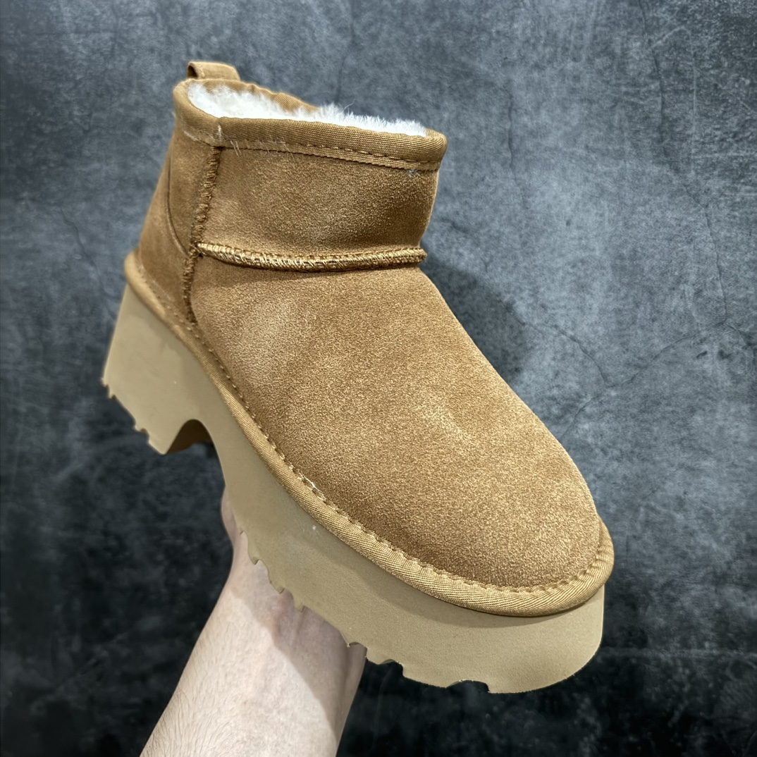 图片[3]-【广东纯原版】UGG Coquette Slipper 7CM厚底人鱼雪地靴系列n#小红书爆款 24ss秋冬新款低筒厚底毛绒包头雪地靴 隆丰皮料生产 羊绒鞋垫冬季保暖外出 家居都是很适合的选择近年uug推出款式系列 局部偏向年轻消费者喜好 也走到时尚潮流穿搭的前沿 鞋身材质UGGPURE™植入式羊毛内底轻便防滑舒适橡胶外底品牌LOGO商标 带全套包装  尺码: 35 36 37 38 39 40 编码：TL270290-鞋库