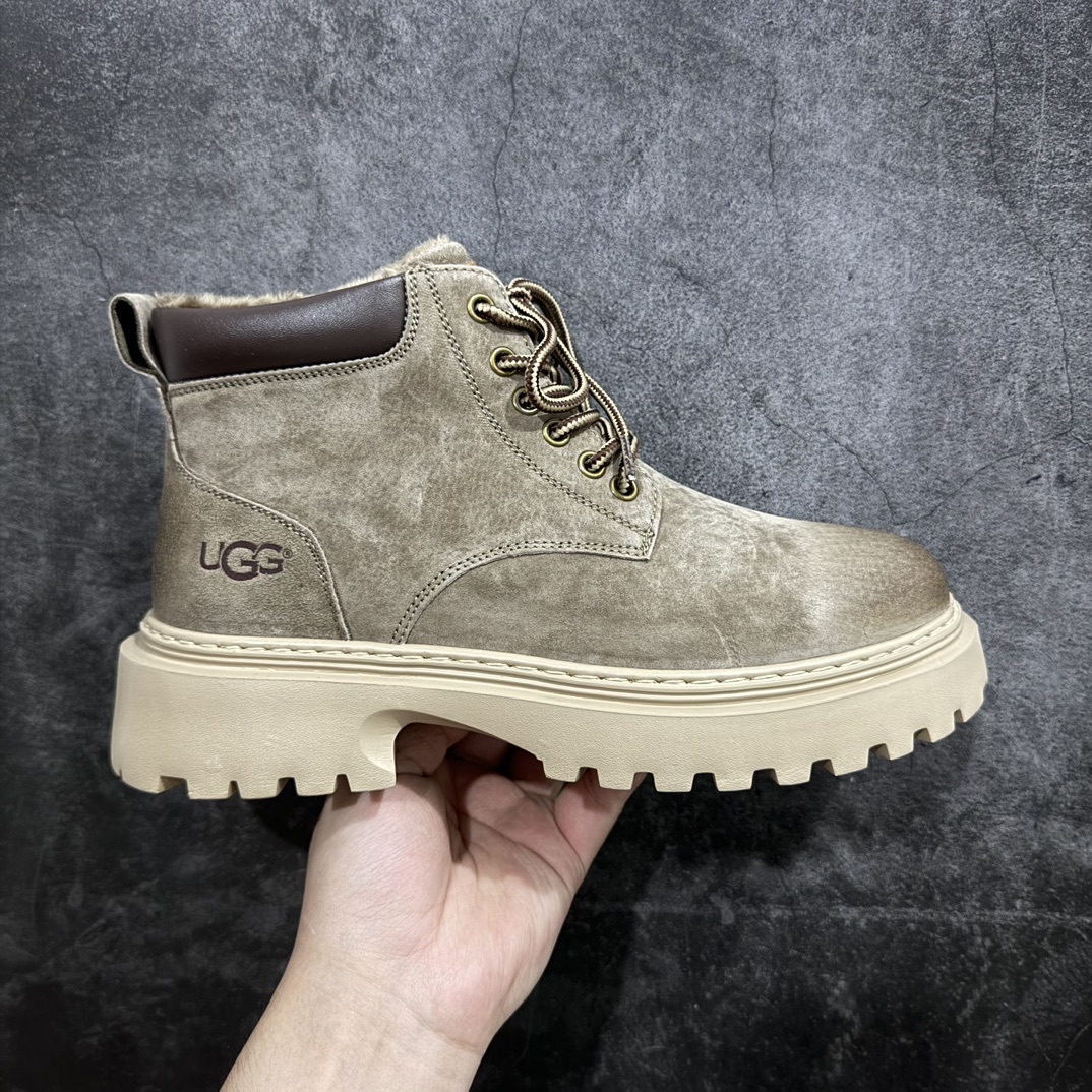 【公司级】UGG 2024秋冬新品（毛绒一体内里保暖锁热🔥）秋冬必备 户外中帮休闲马丁靴雪地靴系列n# 代购专供品质 面料采用进口头层牛皮材质 鞋内里采用🔥毛茸一体内里保暖锁热。外置高弹Modern 外置防滑橡塑发泡超轻大底 系带设计 穿脱十分方便 采用TPU模压定型真皮鞋面材质#EVA轻翼外底防滑,耐磨性和良好的弹性！美国轻奢品牌【UGG】 Tasman Weather Hybrid 塔斯曼混合系列户外中帮休闲马丁靴雪地靴 尺码：39 40 41 42 43 44 编码：TL350370-鞋库