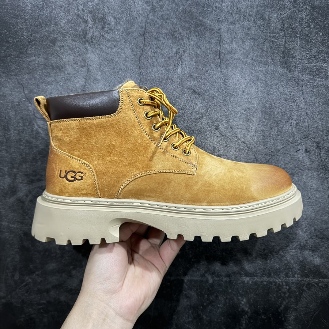 【公司级】UGG 2024秋冬新品（毛绒一体内里保暖锁热🔥）秋冬必备 户外中帮休闲马丁靴雪地靴系列n# 代购专供品质 面料采用进口头层牛皮材质 鞋内里采用🔥毛茸一体内里保暖锁热。外置高弹Modern 外置防滑橡塑发泡超轻大底 系带设计 穿脱十分方便 采用TPU模压定型真皮鞋面材质#EVA轻翼外底防滑,耐磨性和良好的弹性！美国轻奢品牌【UGG】 Tasman Weather Hybrid 塔斯曼混合系列户外中帮休闲马丁靴雪地靴 尺码：39 40 41 42 43 44 编码：TL350370-鞋库