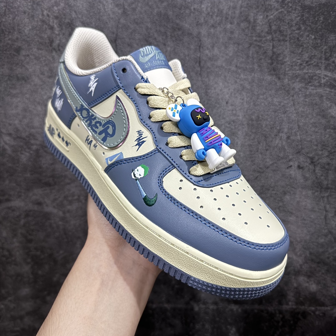 图片[3]-【公司级】Nike Air Force 1 Low 07 米蓝 JORKE涂鸦n原楦头原纸板 打造纯正低帮空军版型 专注外贸渠道 全掌内置蜂窝气垫原盒配件 原厂中底钢印、拉帮完美官方货号：XL2321 333 Size：36 36.5 37.5 38 38.5 39 40 40.5 41 42 42.5 43 44 44.5 45 编码：HXS290300-鞋库