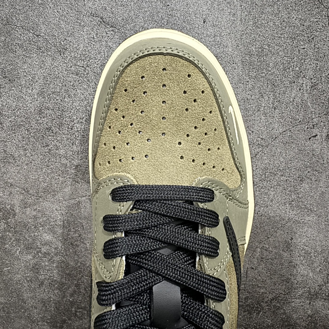 图片[5]-【定制版】Travis Scott x Nike Air Jordan 1 Low x MonclerAir Jordan 1 Low 反转军绿黑小钩倒钩 纯原版本n全鞋采用原装头层皮，用料扎实 精雕细琢n鞋型极致还原 飞翼3D打印改良 深度立体四线中底拉帮皮料选材 钢印 背胶一应俱全 全新批次 原装原模大底全鞋原厂定制皮料，手感细腻正确折边工艺 完美细节诠释 官方货号：CH6336 007 Size：36 36.5 37.5 38 38.5 39 40 40.5 41 42 42.5 43 44 44.5 45 编码：HXS320340-鞋库