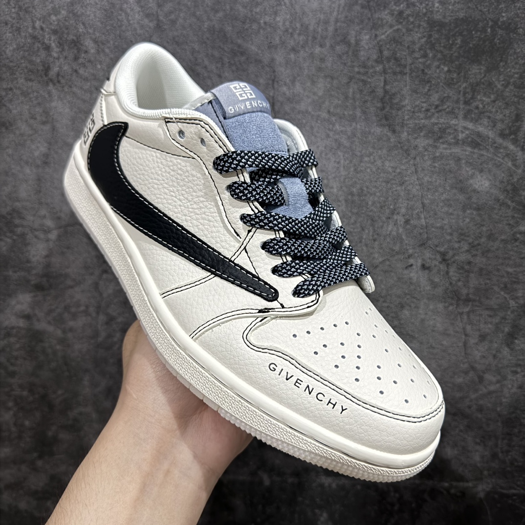 图片[3]-【定制版】Travis Scott x Fragment Design x Air Jordan 1 Low OG SP AJ1 乔1 纪梵希联名-黑勾水晶 低帮文化休闲板鞋n#多方联名合作融合了Travis Scott 独特的音乐风格，藤原浩个性的设计风格以及Jordan品牌的经典元素 使其成为一双具有独特身份和价值的鞋子 清新而立体的外观加上联名标识更突出了其独特身份 这种配色方案显示出活力和时尚感 在视觉上引人注目  鞋身的质感和细腻的细节处理使其显得高端而格调十足  这款“倒钩”联名是设计与创意完美结合  融合多方的个性风格是一款备受瞩目的潮流鞋款  低帮休闲板鞋 定制鞋盒 大厂纯原品质出货 超高清洁度 皮料切割干净无任何毛边 细节完美货号：XY2688-111 尺码：36 36.5 37.5 38 38.5 39 40 40.5 41 42 42.5 43 44 44.5 45 编码：HXS320340-鞋库