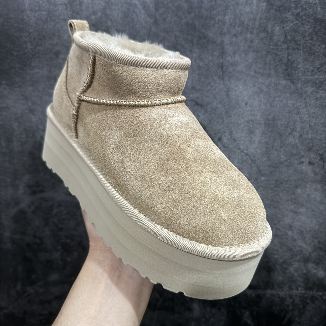 图片[3]-【X1纯原礼盒版】 市面顶级版本UGG 1135092 厚底短筒5cm 小红书爆款n广州外贸大厂生产 鞋头到鞋垫真羊皮毛一体 独立外盒包装 芯片 带防水工艺 区别市面任何版本5cm厚底 独立原版开发大底 羊绒鞋垫 冬季保暖外出 家居都是很适合的选择 进年uug推出款式系列 局部偏向年轻消费者喜好 也走到时尚潮流穿搭的前沿 鞋身材质 防泼水涂层翻毛皮鞋面 17毫米UGGPURE™植入式羊毛内底 轻便防滑舒适橡胶外底 带有品牌LOGO商标 带全套包装  尺码: 35 36 37 38 39 40 编码：HH290320-鞋库