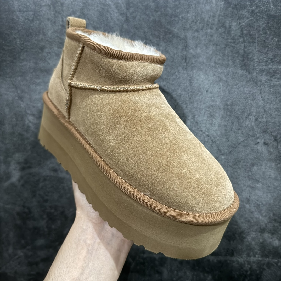 图片[3]-【X1纯原礼盒版】 市面顶级版本UGG 1135092 厚底短筒5cm 小红书爆款n广州外贸大厂生产 鞋头到鞋垫真羊皮毛一体 独立外盒包装 芯片 带防水工艺 区别市面任何版本5cm厚底 独立原版开发大底 羊绒鞋垫 冬季保暖外出 家居都是很适合的选择 进年uug推出款式系列 局部偏向年轻消费者喜好 也走到时尚潮流穿搭的前沿 鞋身材质 防泼水涂层翻毛皮鞋面 17毫米UGGPURE™植入式羊毛内底 轻便防滑舒适橡胶外底 带有品牌LOGO商标 带全套包装  尺码: 35 36 37 38 39 40 编码：HH290320-鞋库