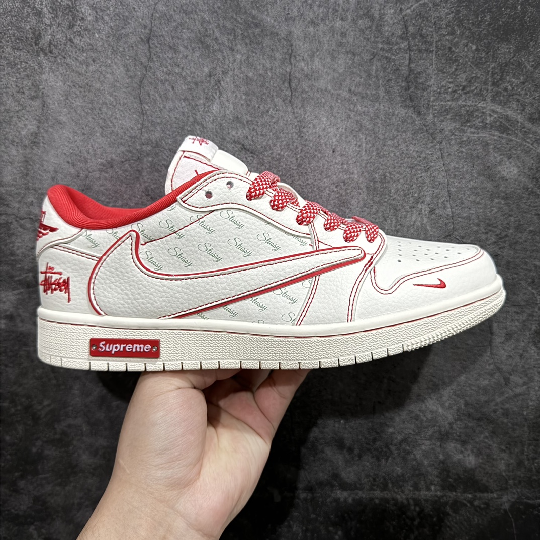 【定制版】Travis Scott x Nike Air Jordan 1 Low x Supreme x StussynAir Jordan 1 Low 反转兔八哥满天星倒钩 纯原版本n全鞋采用原装头层皮，用料扎实 精雕细琢n鞋型极致还原 飞翼3D打印改良 深度立体四线中底拉帮皮料选材 钢印 背胶一应俱全 全新批次 原装原模大底全鞋原厂定制皮料，手感细腻正确折边工艺 完美细节诠释 官方货号：SJ2068 116 Size：36 36.5 37.5 38 38.5 39 40 40.5 41 42 42.5 43 44 44.5 45 编码：HXS320340-鞋库