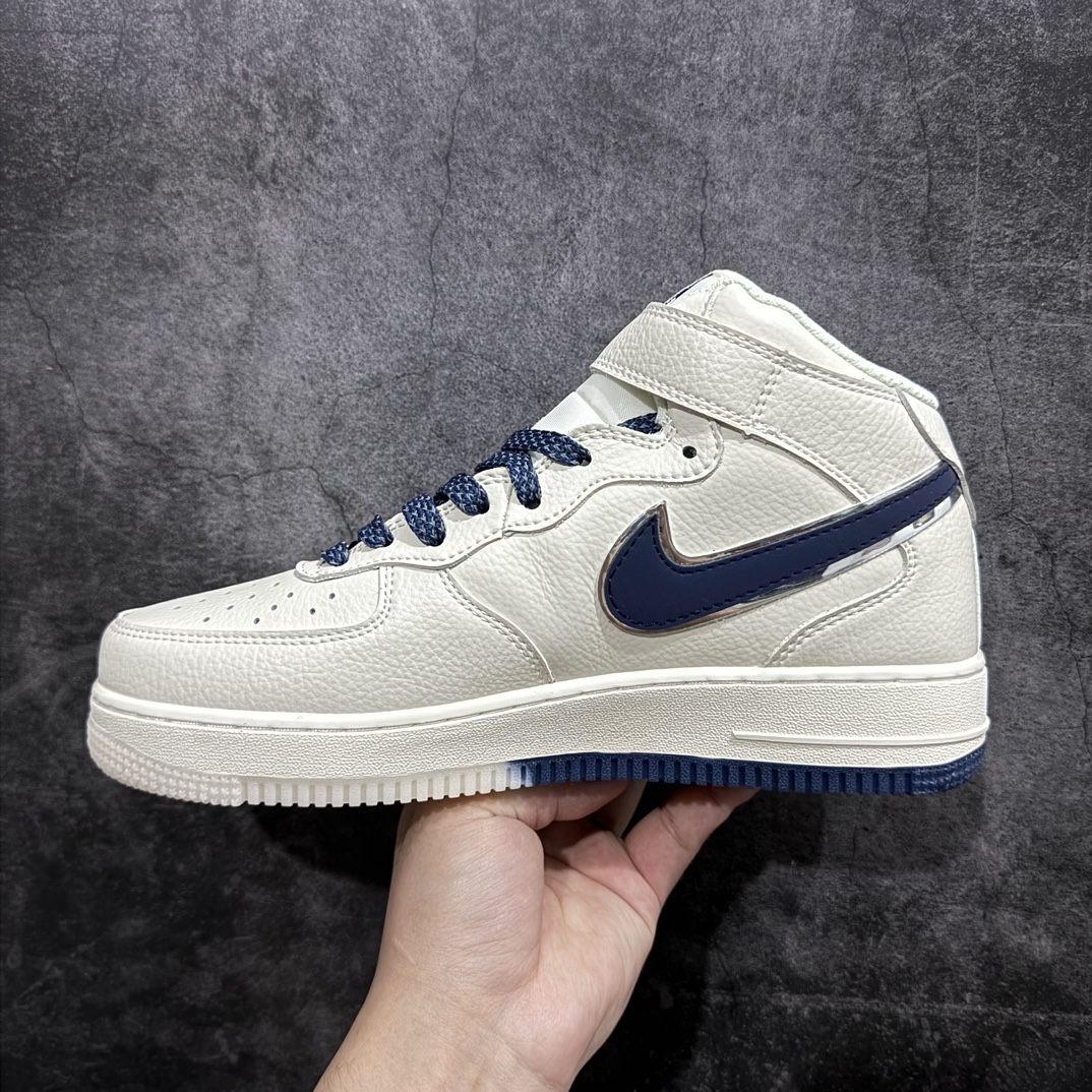 图片[2]-【公司级】Nike Air Force 1 Mid 07 米蓝小钩满天星n原楦头原纸板 打造纯正中帮空军版型 专注外贸渠道 全掌内置蜂窝气垫原盒配件 原厂中底钢印、拉帮完美官方货号：XL0236 233 Size：36 36.5 37.5 38 38.5 39 40 40.5 41 42 42.5 43 44 44.5 45 编码：HXS310320-鞋库