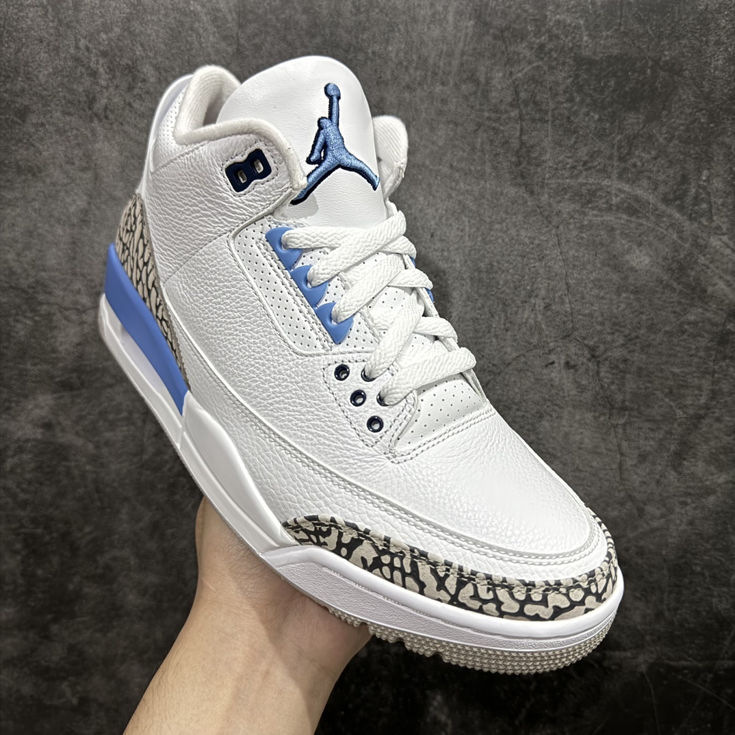 纯原AirJordanAJ3Retro北卡蓝大学蓝CT8532-104有史以来市场最高版实拍所见即所得所