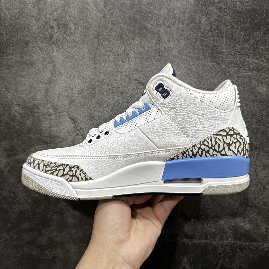 纯原AirJordanAJ3Retro北卡蓝大学蓝CT8532-104有史以来市场最高版实拍所见即所得所