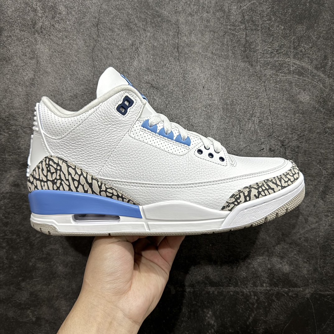 纯原AirJordanAJ3Retro北卡蓝大学蓝CT8532-104有史以来市场最高版实拍所见即所得所