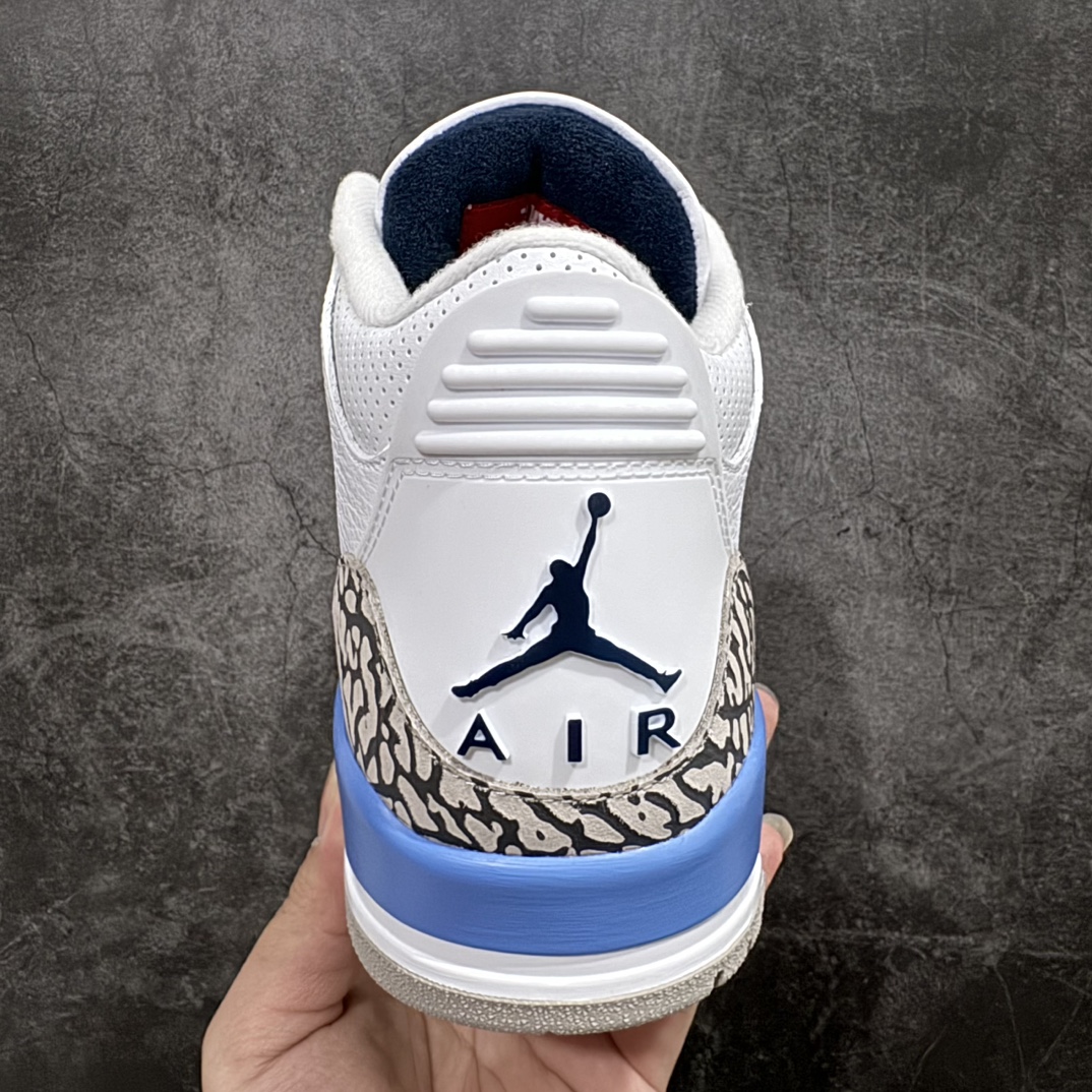 纯原AirJordanAJ3Retro北卡蓝大学蓝CT8532-104有史以来市场最高版实拍所见即所得所