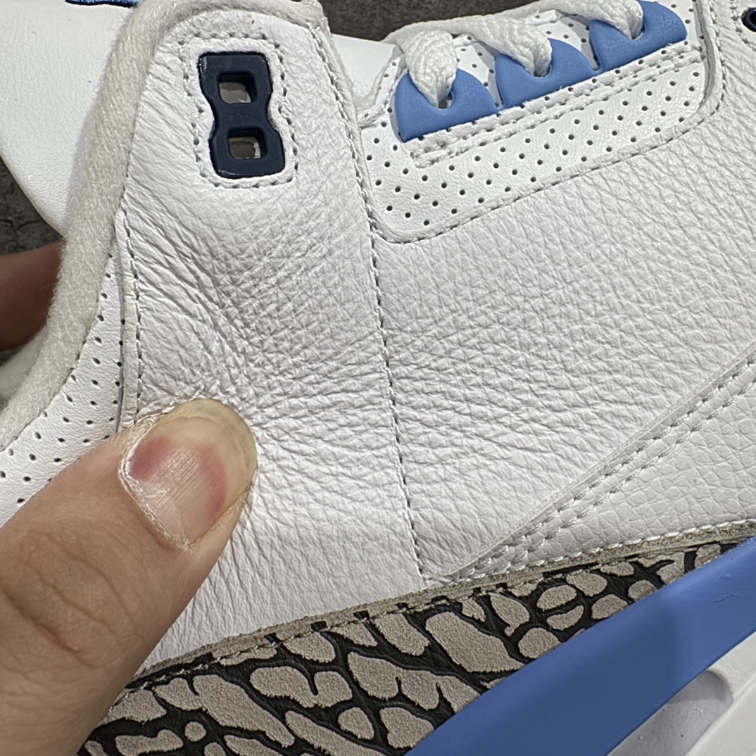 图片[4]-【DG2.0纯原】Air Jordan AJ3 Retro 北卡蓝大学蓝 CT8532-104n有史以来 市场最高版n实拍所见即所得 所有细节均可秒杀市场纯原版n原厂细纹磨砂爆裂纹路 同步原版n原楦原纸板开发 确保原汁原味原厂皮料质感色泽绝无偏差完美中底拉帮 原厂中底钢印 原档案大底 如假白送 大底纹路气垫通透度PU的回弹性均百分百还原原厂电绣鞋舌飞人刺绣针数立体讲究精细欢迎对比正品原鞋SIZE：40 40.5 41 42 42.5 43 44 44.5 45 46 47.5 编码：LJQ480500-鞋库