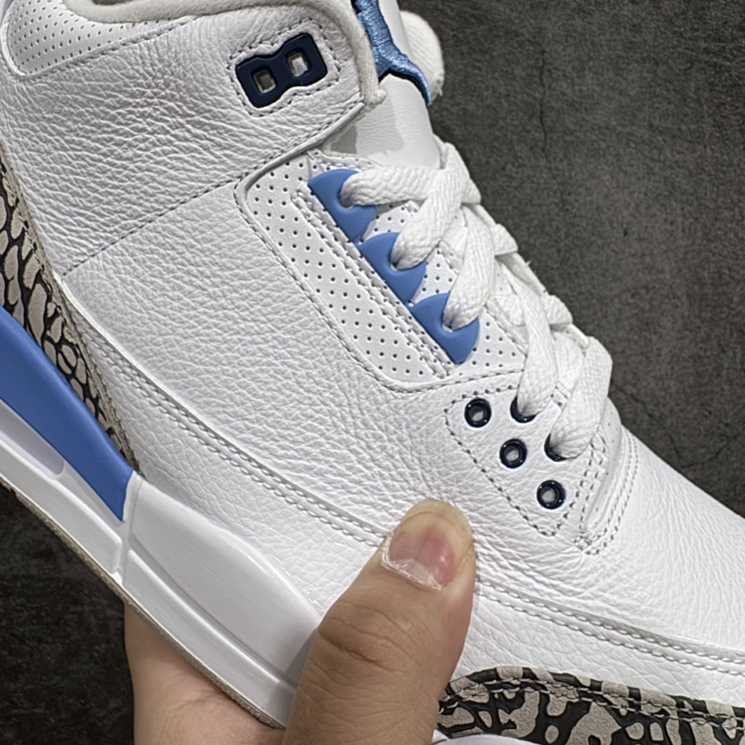 图片[5]-【DG2.0纯原】Air Jordan AJ3 Retro 北卡蓝大学蓝 CT8532-104n有史以来 市场最高版n实拍所见即所得 所有细节均可秒杀市场纯原版n原厂细纹磨砂爆裂纹路 同步原版n原楦原纸板开发 确保原汁原味原厂皮料质感色泽绝无偏差完美中底拉帮 原厂中底钢印 原档案大底 如假白送 大底纹路气垫通透度PU的回弹性均百分百还原原厂电绣鞋舌飞人刺绣针数立体讲究精细欢迎对比正品原鞋SIZE：40 40.5 41 42 42.5 43 44 44.5 45 46 47.5 编码：LJQ480500-鞋库