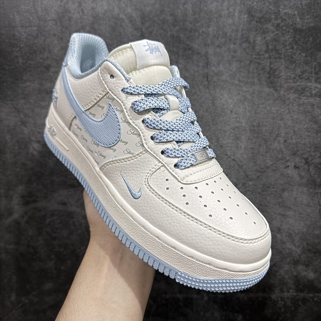 图片[3]-【公司级】海外限量发售！公司级NIke Air Force 1 \’07 Low “斯图西联名——米白优雅蓝”空军一号 低帮 运动鞋 休闲鞋 折边针车 工艺难度大 原楦头原纸板 原装鞋盒 定制五金配件 内置全掌气垫 原厂鞋底货号：XZ3328-002 Size：36 36.5 37.5 38 38.5 39 40 40.5 41 42 42.5 43 44 44.5 45 编码：LF310320-鞋库