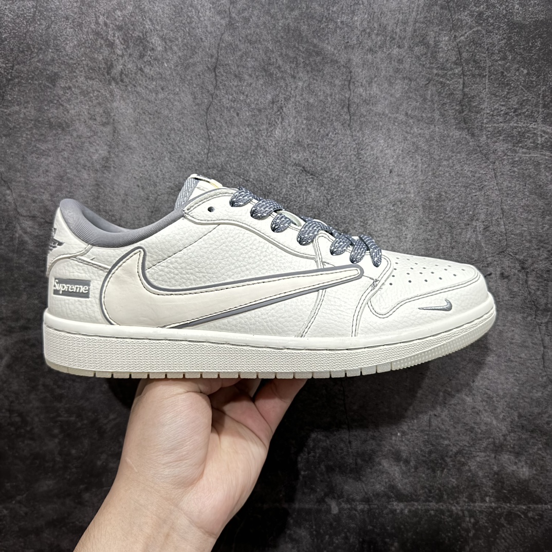 【定制版】Travis Scott x Nike Air Jordan 1 Low x SupremeAir Jordan 1 Low 反转白银小钩满天星倒钩 纯原版本n全鞋采用原装头层皮，用料扎实 精雕细琢n鞋型极致还原 飞翼3D打印改良 深度立体四线中底拉帮皮料选材 钢印 背胶一应俱全 全新批次 原装原模大底全鞋原厂定制皮料，手感细腻正确折边工艺 完美细节诠释 官方货号：CH6336 011 Size：36 36.5 37.5 38 38.5 39 40 40.5 41 42 42.5 43 44 44.5 45 编码：HXS320340-鞋库