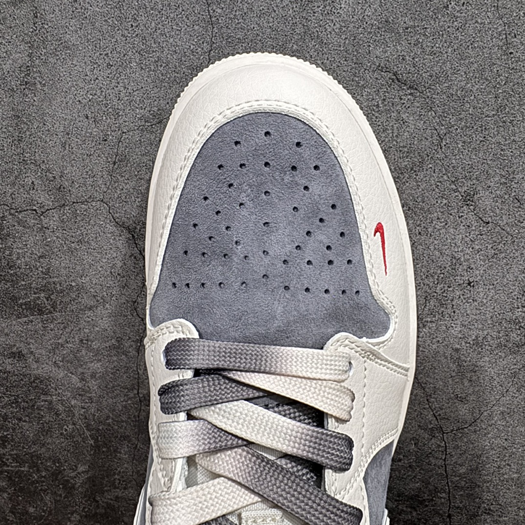 图片[5]-【定制版】Air Jordan 1 Low AJ1 乔1 北面联名-米白灰银边 高端定制 低帮复古篮球鞋 SJ9950-039n定制鞋盒 大厂纯原品质出货 超高清洁度 皮料切割干净无任何毛边 细节完美  尺码：36 36.5 37.5 38 38.5 39 40 40.5 41 42 42.5 43 44 44.5 45 编码：HXS320340-鞋库