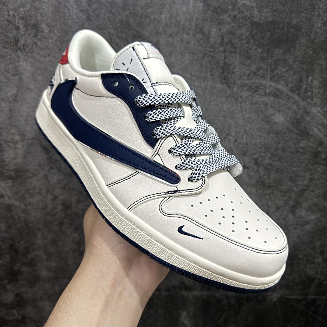 定制版 Stussy x Air Jordan 1 Low 红尾蓝勾  XZ3398-001