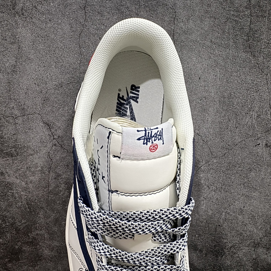 定制版 Stussy x Air Jordan 1 Low 红尾蓝勾  XZ3398-001