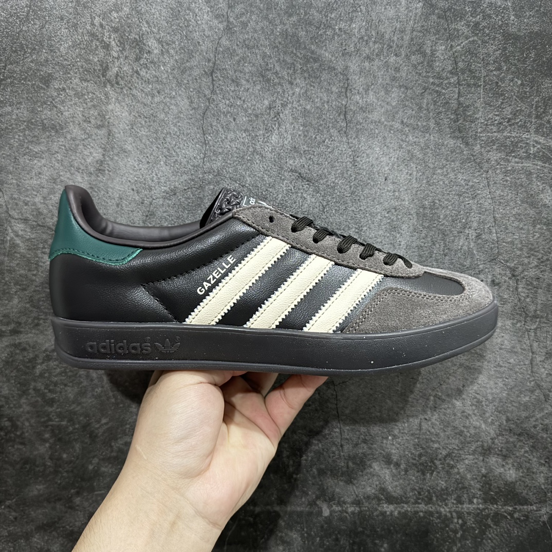 纯原版AdidasOriginalsGazelleIndoor防滑低帮T头德训鞋GZ复古系列棕色IH03