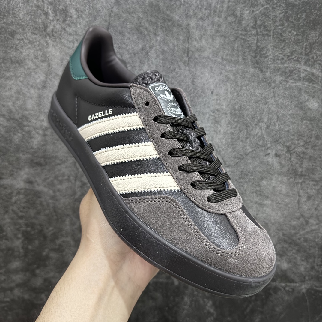 纯原版AdidasOriginalsGazelleIndoor防滑低帮T头德训鞋GZ复古系列棕色IH03