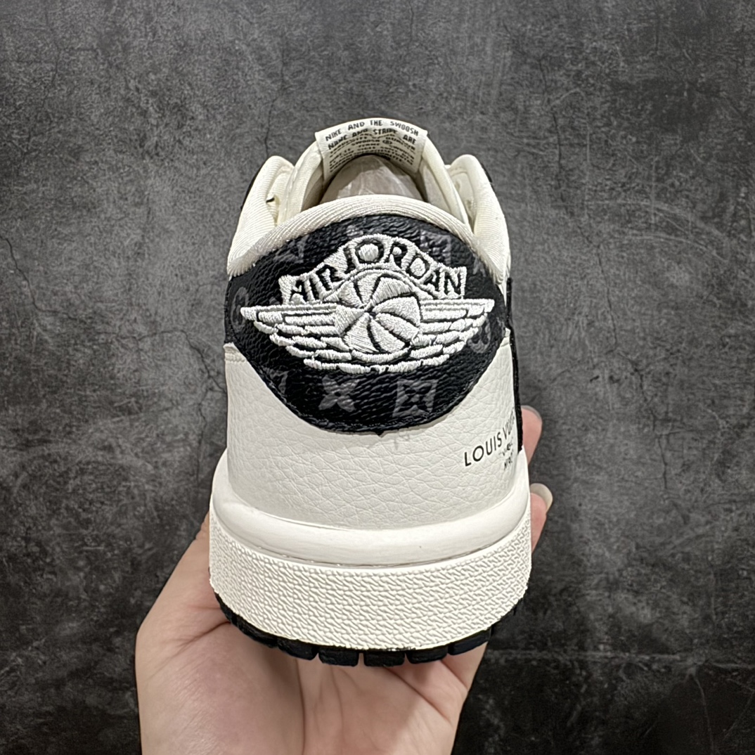 定制版 Fragment x Travis Scott x LV Air Jordan 1 Low 三方联名倒钩 LX1988-600