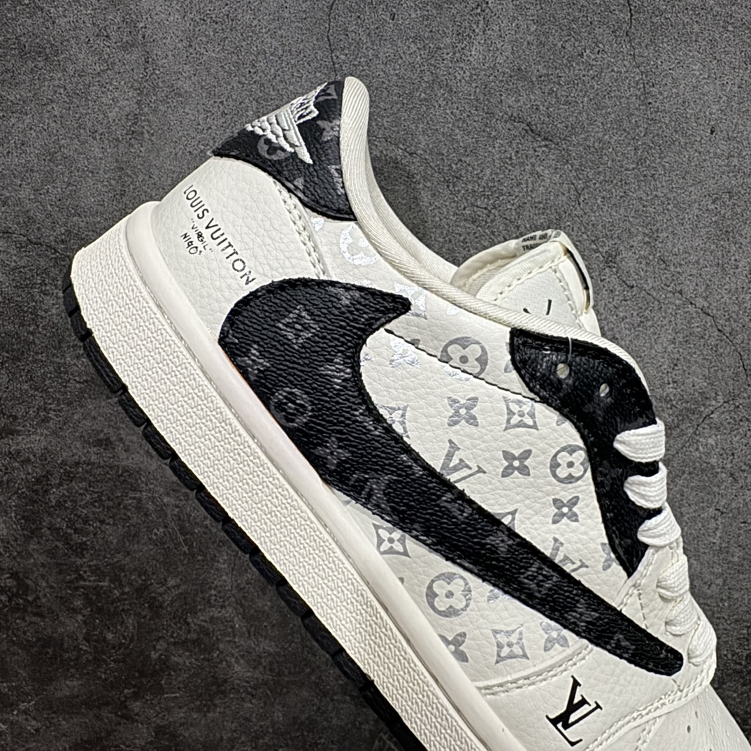 定制版 Fragment x Travis Scott x LV Air Jordan 1 Low 三方联名倒钩 LX1988-600