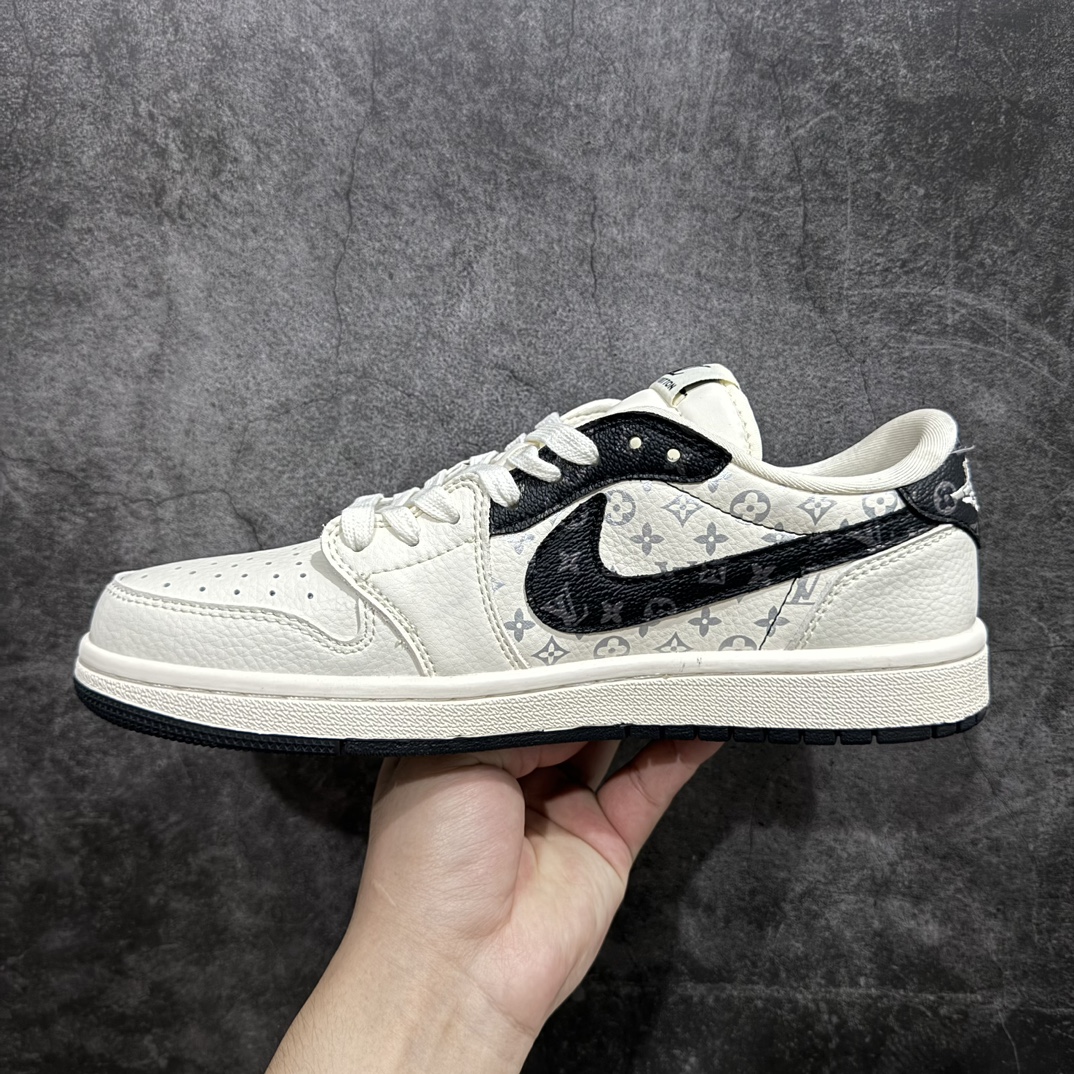 定制版 Fragment x Travis Scott x LV Air Jordan 1 Low 三方联名倒钩 LX1988-600