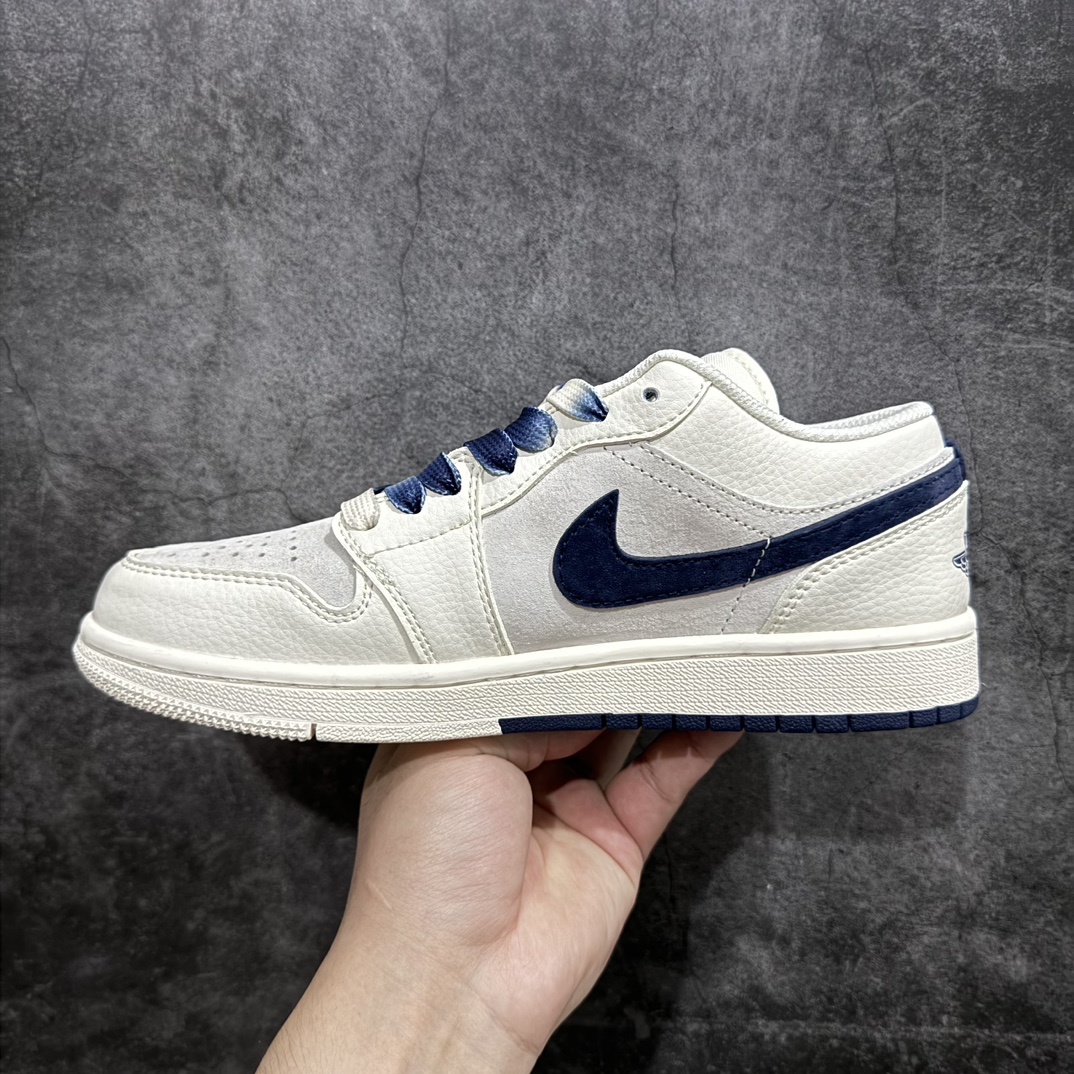 定制版 Supreme x Air Jordan 1 Low 深蓝双拼底   SJ9950-020