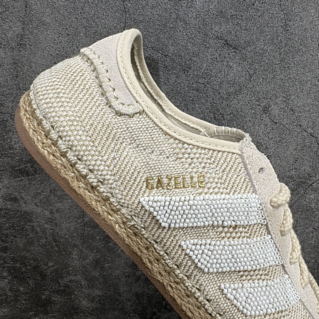 PK纯原 CLOT x Adidas Gazelle”Halo Ivory”羚羊内训系列低帮复古薄底德训风百搭休闲运动板鞋  IH3144