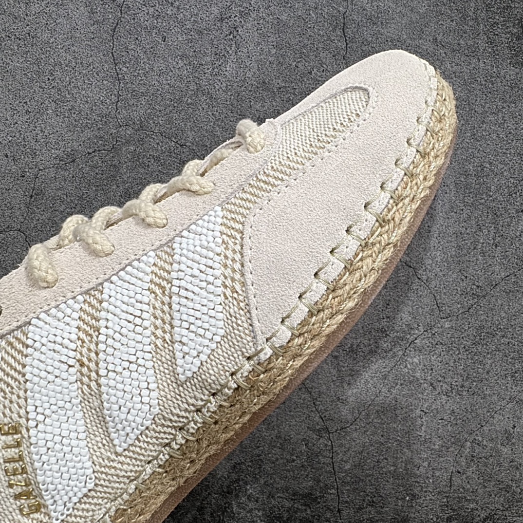 PK纯原 CLOT x Adidas Gazelle”Halo Ivory”羚羊内训系列低帮复古薄底德训风百搭休闲运动板鞋  IH3144