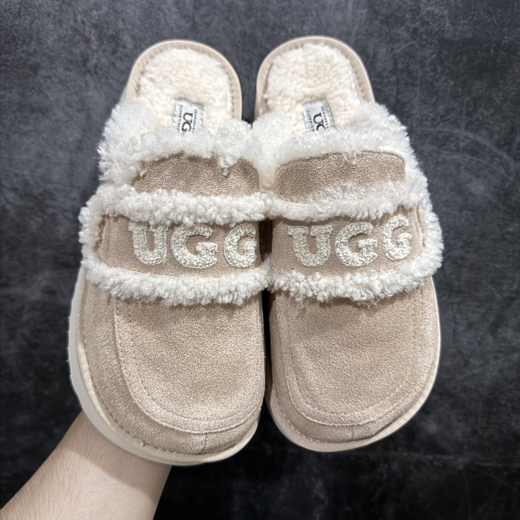 图片[8]-【广东纯原版】秋冬新款,美国轻奢品牌🐑UGG W Classic Coquette Clog Slipper  II 科凯特2.0系列时尚居家穆勒风包头舒适保暖露跟厚底半拖鞋 货号:OB938厚底n升级原楦原纸版开发版型n采用TPU模压定型翻毛皮鞋面材质n内嵌人造卷曲羊毛毛绒里衬和鞋垫,保暖锁热#选用17毫米UGGPURE™ 植入式羊毛里衬与可拆卸的UGGPURE™ 植入式羊毛鞋垫#Treadlite轻翼科技外底-优质的防滑,耐磨性,和良好的弹性❗ 尺码：35-40n产品描述：休闲系列作为本季主力系列，轻盈耐磨的橡胶大底，让穿着的舒适性提升 品名：Classic Coquette Clog Slipper  II 科凯特2.0系列鞋面：翻毛皮革/织物 编码：TL320340-鞋库