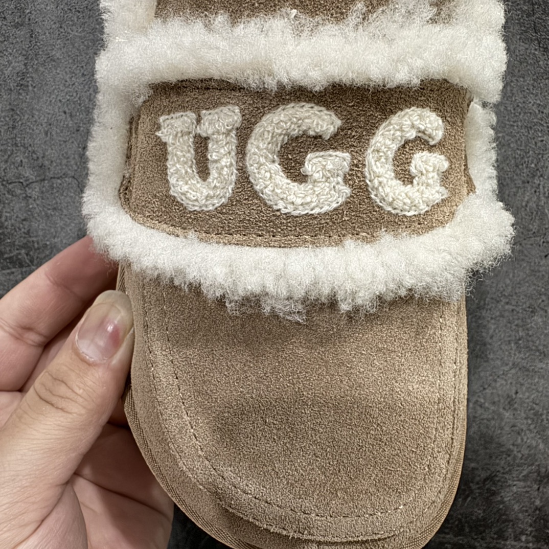 图片[5]-【广东纯原版】秋冬新款,美国轻奢品牌🐑UGG W Classic Coquette Clog Slipper II 科凯特2.0系列时尚居家穆勒风包头舒适保暖露跟厚底半拖鞋 货号：OB938厚底 升级原楦原纸版开发版型 采用TPU模压定型翻毛皮鞋面材质 内嵌人造卷曲羊毛毛绒里衬和鞋垫,保暖锁热#选用17毫米UGGPURE™ 植入式羊毛里衬与可拆卸的UGGPURE™ 植入式羊毛鞋垫#Treadlite轻翼科技外底-优质的防滑,耐磨性,和良好的弹性❗ 尺码：35-40 产品描述：休闲系列作为本季主力系列，轻盈耐磨的橡胶大底，让穿着的舒适性提升 品名：Classic Coquette Clog Slipper II 科凯特2.0系列鞋面：翻毛皮革/织物-选品中心
