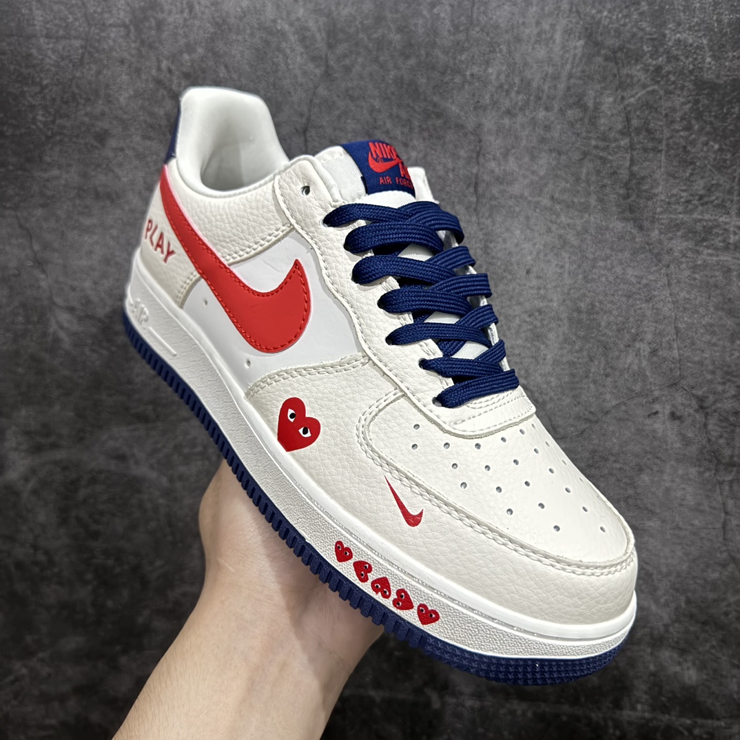 Nike Air Force 1 Low 07 x Comme des Garcons 白蓝红小钩  KK1988-004