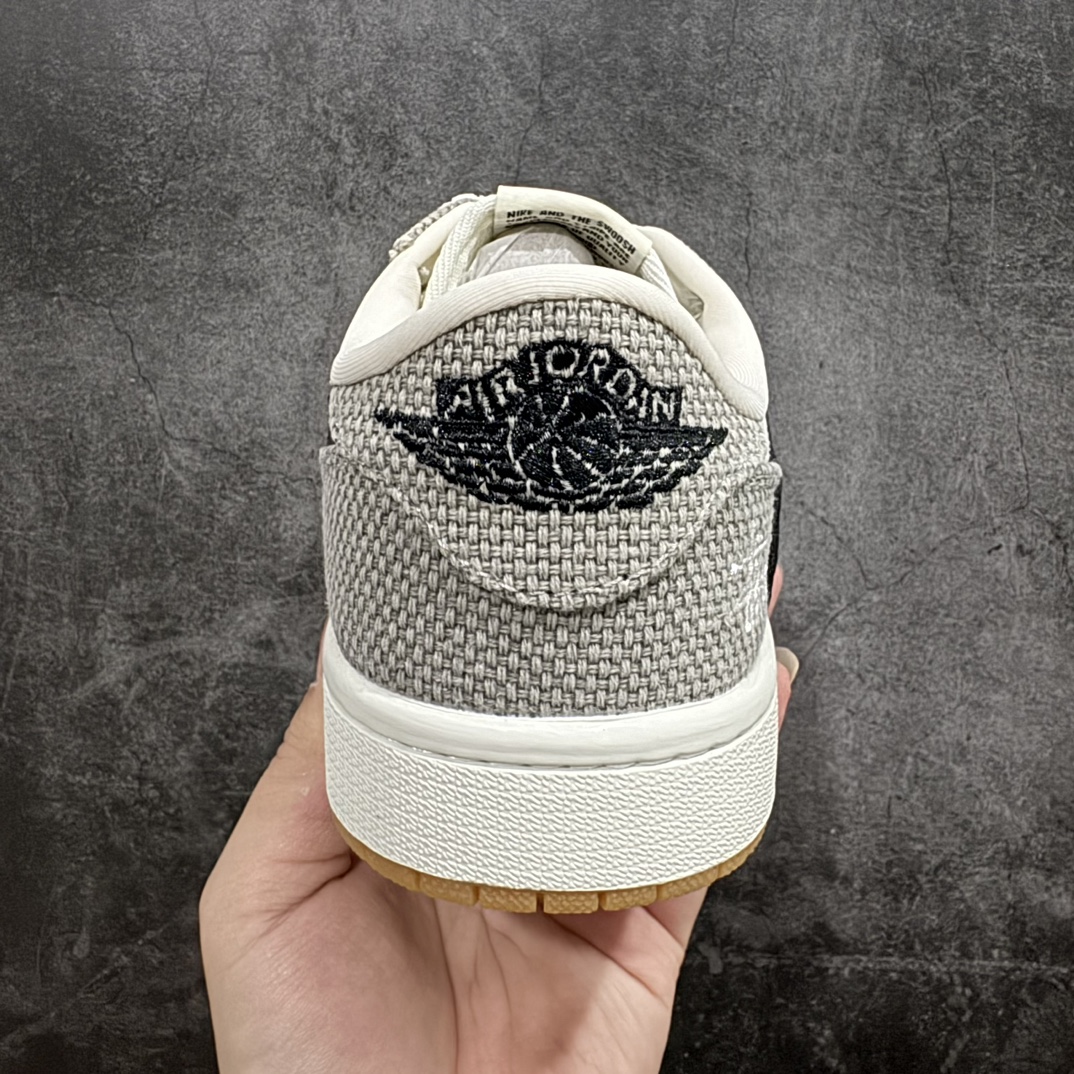 图片[4]-【定制版】Travis Scott x Nike Air Jordan 1 Low x StussynAir Jordan 1 Low 反转米黑拼接帆布满天星倒钩 纯原版本n全鞋采用原装头层皮，用料扎实 精雕细琢n鞋型极致还原 飞翼3D打印改良 深度立体四线中底拉帮皮料选材 钢印 背胶一应俱全 全新批次 原装原模大底全鞋原厂定制皮料，手感细腻正确折边工艺 完美细节诠释 官方货号：JH6089 006 Size：36 36.5 37.5 38 38.5 39 40 40.5 41 42 42.5 43 44 44.5 45 编码：HXS320340-鞋库