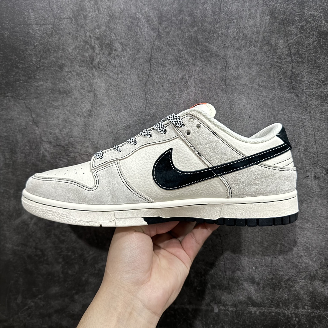 定制版 Nk SB Dunk Low 斯图西联名-贴布灰白黑勾 低帮休闲板鞋  MM1089-022