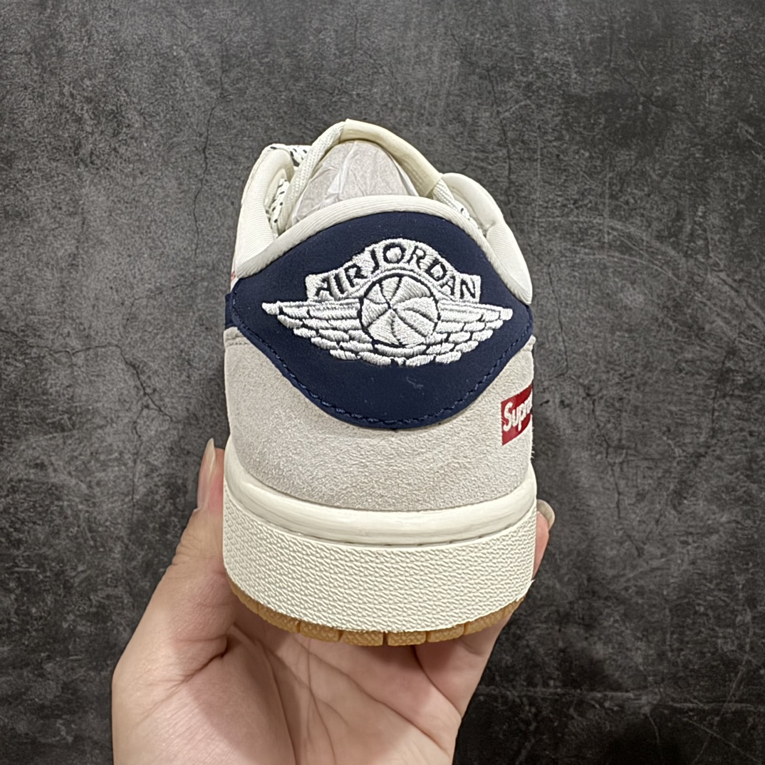 定制版 Travis Scott x Fragment Design x Air Jordan 1 Low OG SP AJ1 乔1 Supreme联名-猪八奶咖 低帮文化休闲板鞋  JH6088-613