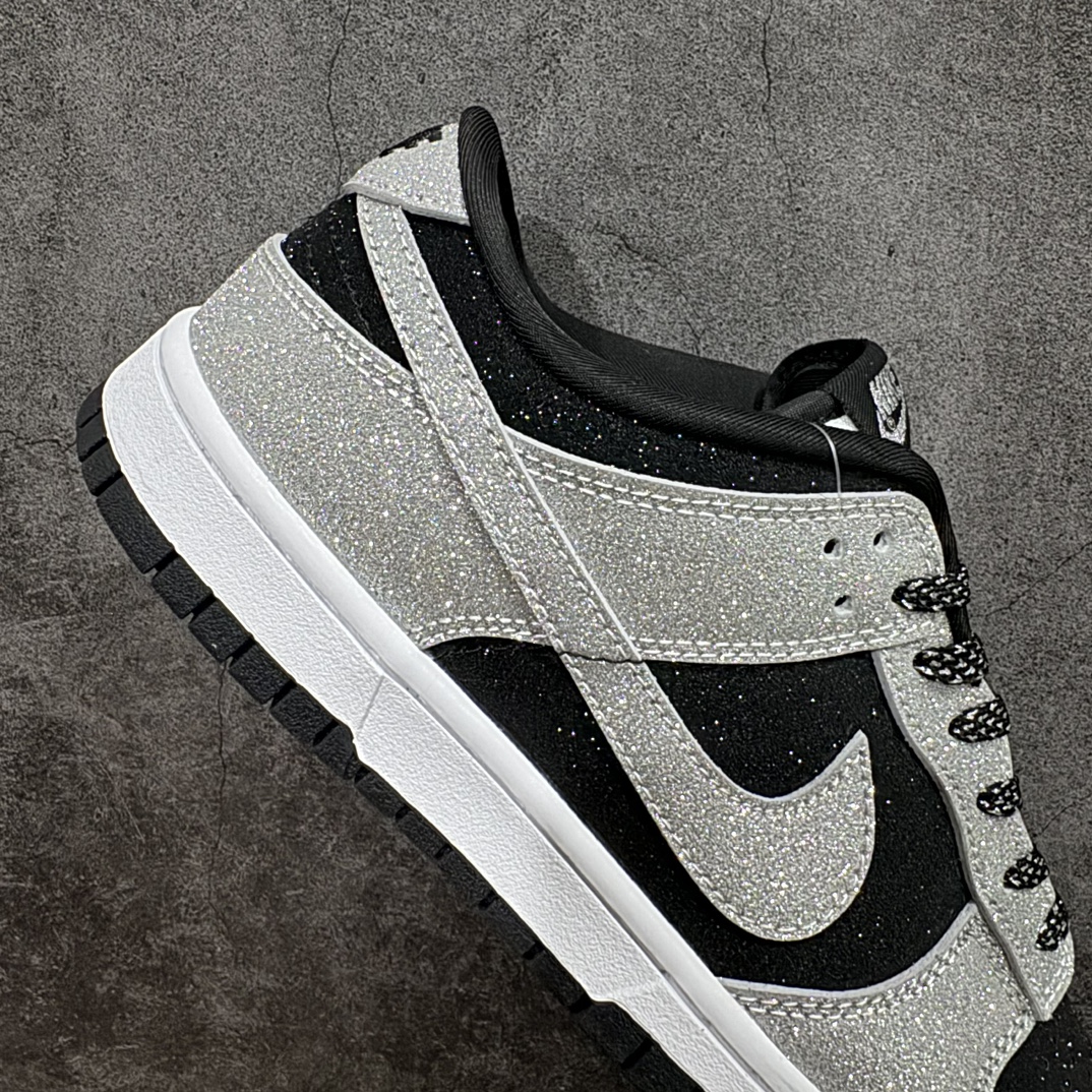 定制版 Nk SB Dunk Low 黑银色反转满天星 低帮休闲板鞋  KK1333-003