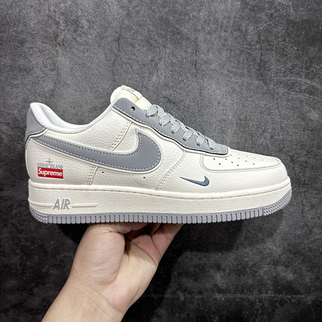 【公司级】海外限量发售NIke Air Force 1 \’07 Low “石头岛Supreme联名——米白星灰”空军一号 低帮 运动鞋 休闲鞋 折边针车 工艺难度大 原楦头原纸板 原装鞋盒 定制五金配件 内置全掌气垫 原厂鞋底货号：BB1616-303 Size：36 36.5 37.5 38 38.5 39 40 40.5 41 42 42.5 43 44 44.5 45 编码：HXS310320-鞋库