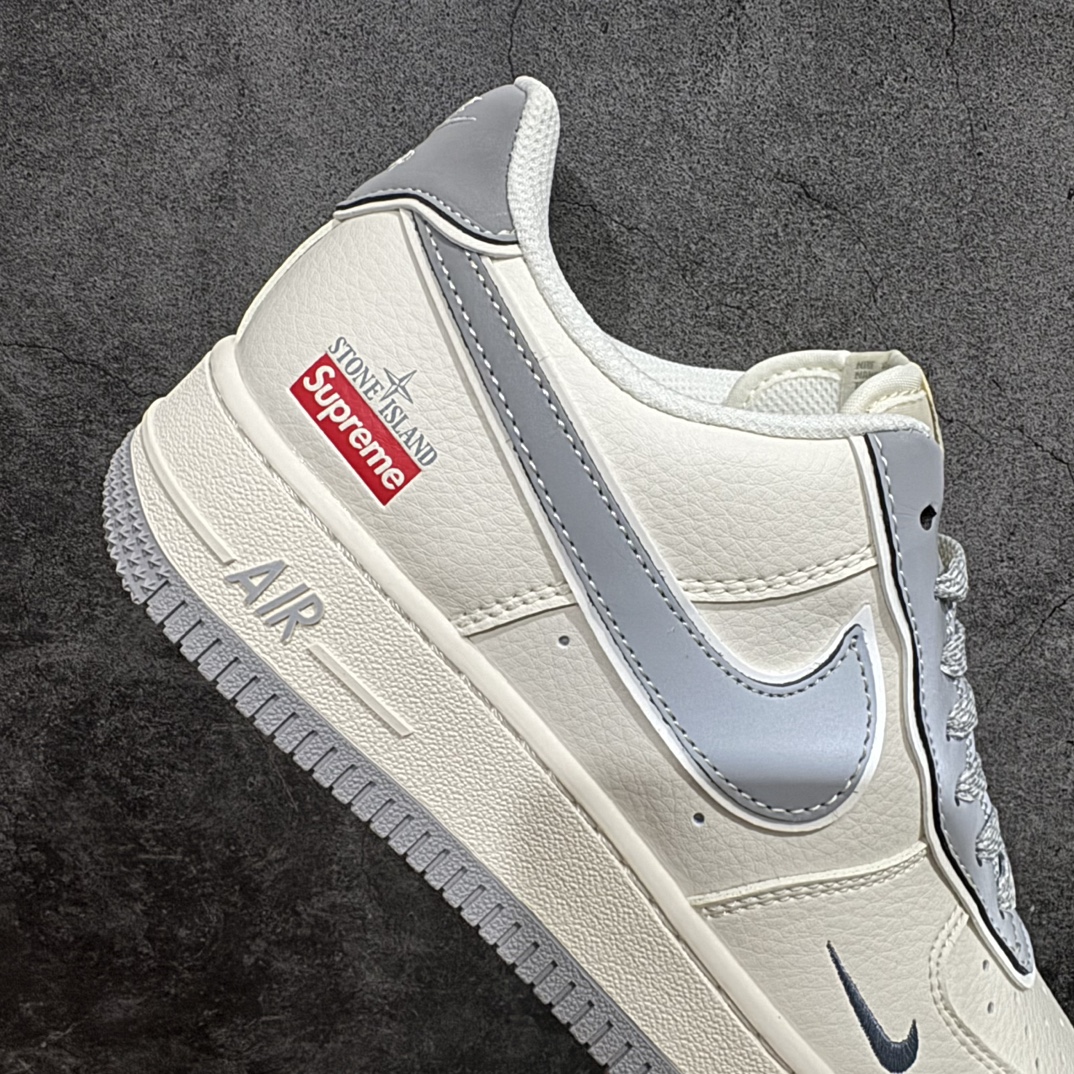 海外限量发售NIke Air Force 1 '07 Low “石头岛Supreme联名——米白星灰”空军一号   BB1616-303