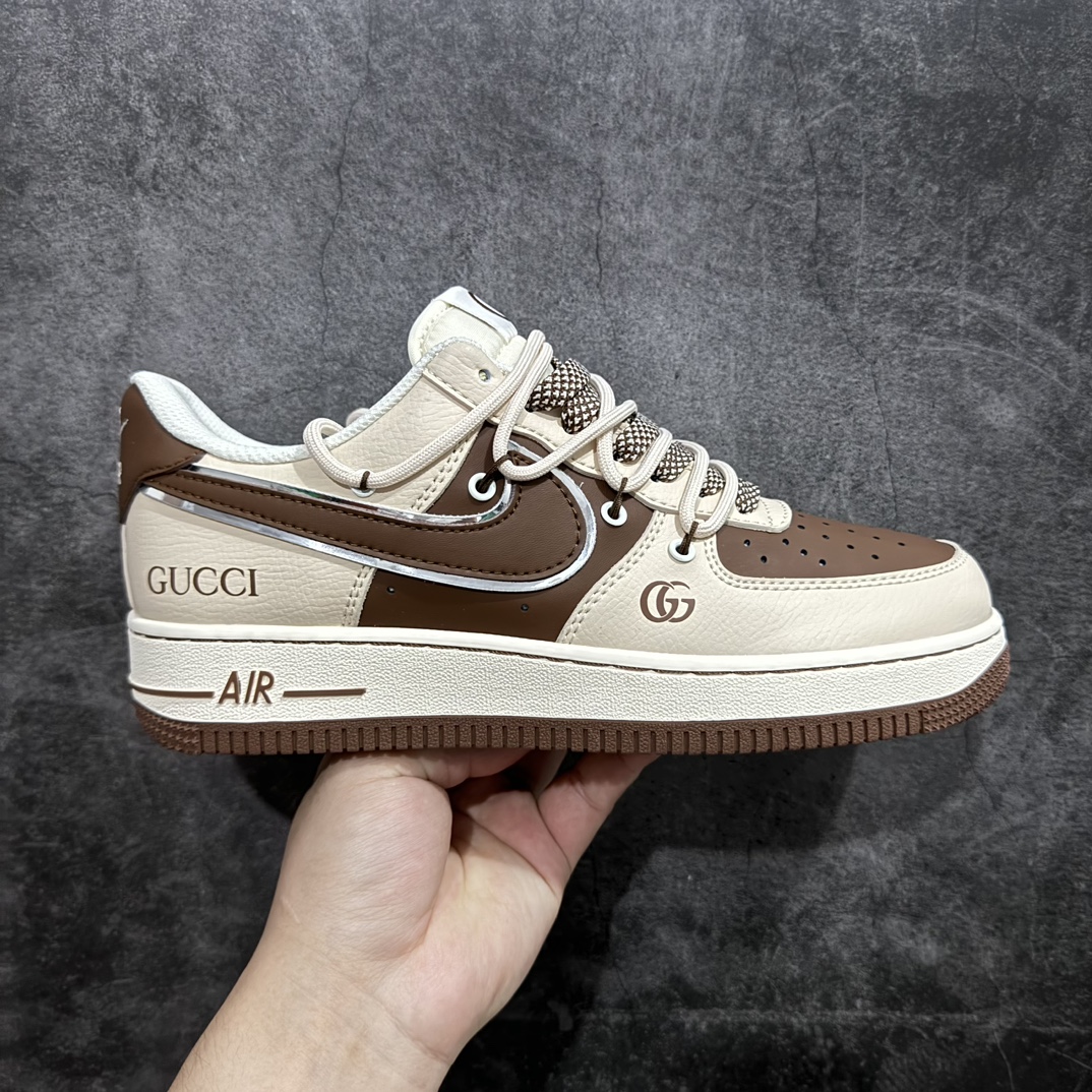 【公司级】Nike Air Force 1 Low 07 x GUCCI 米棕绑带满天星n原楦头原纸板 打造纯正低帮空军版型 专注外贸渠道 全掌内置蜂窝气垫原盒配件 原厂中底钢印、拉帮完美官方货号：SJ1198 400 Size：36 36.5 37.5 38 38.5 39 40 40.5 41 42 42.5 43 44 44.5 45 编码：HXS310320-鞋库