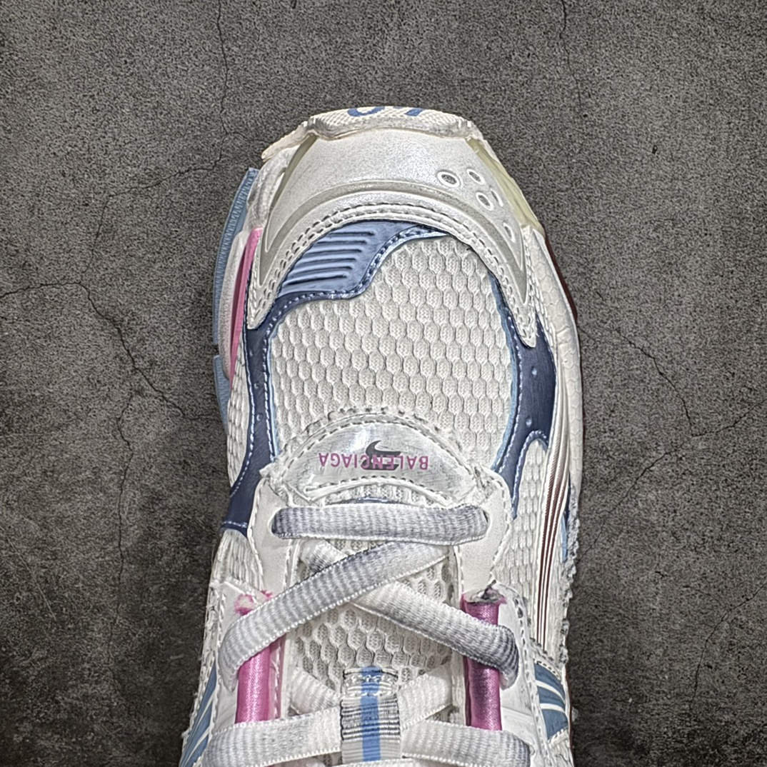 纯原OK版本 Balenciaga Runner 巴黎世家7.5代 破坏风 手工做旧款复古老爹鞋 灰蓝色